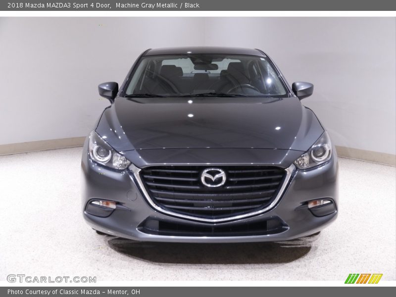Machine Gray Metallic / Black 2018 Mazda MAZDA3 Sport 4 Door