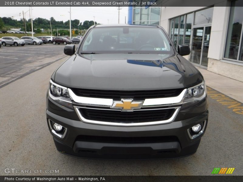 Deepwood Green Metallic / Jet Black 2018 Chevrolet Colorado LT Extended Cab 4x4