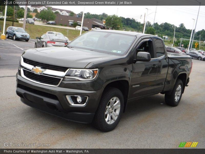 Deepwood Green Metallic / Jet Black 2018 Chevrolet Colorado LT Extended Cab 4x4