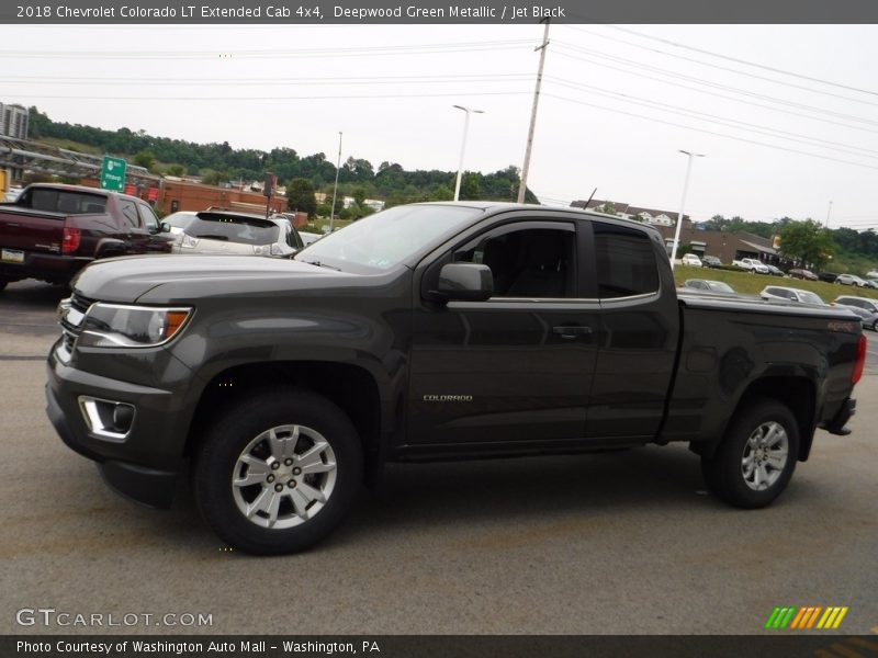 Deepwood Green Metallic / Jet Black 2018 Chevrolet Colorado LT Extended Cab 4x4