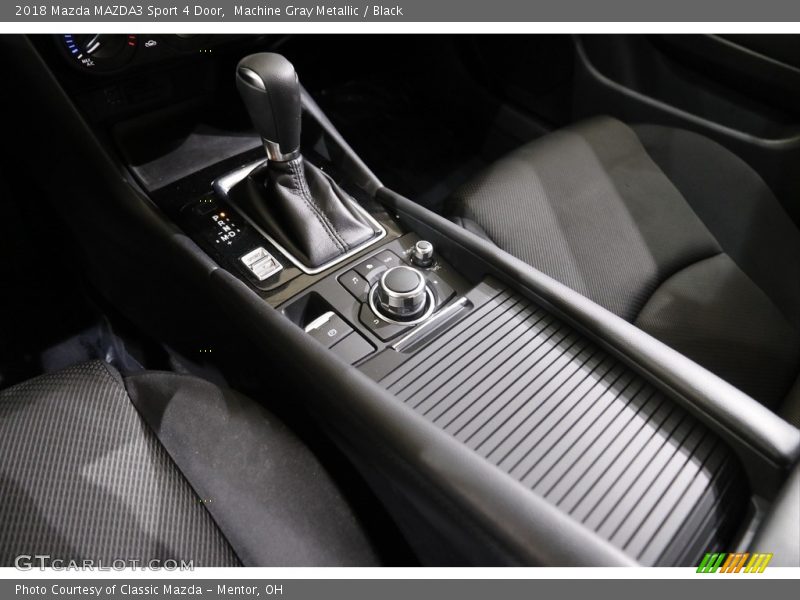 Machine Gray Metallic / Black 2018 Mazda MAZDA3 Sport 4 Door