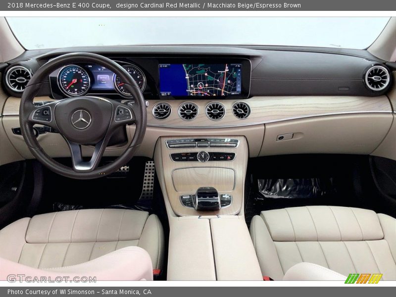 designo Cardinal Red Metallic / Macchiato Beige/Espresso Brown 2018 Mercedes-Benz E 400 Coupe