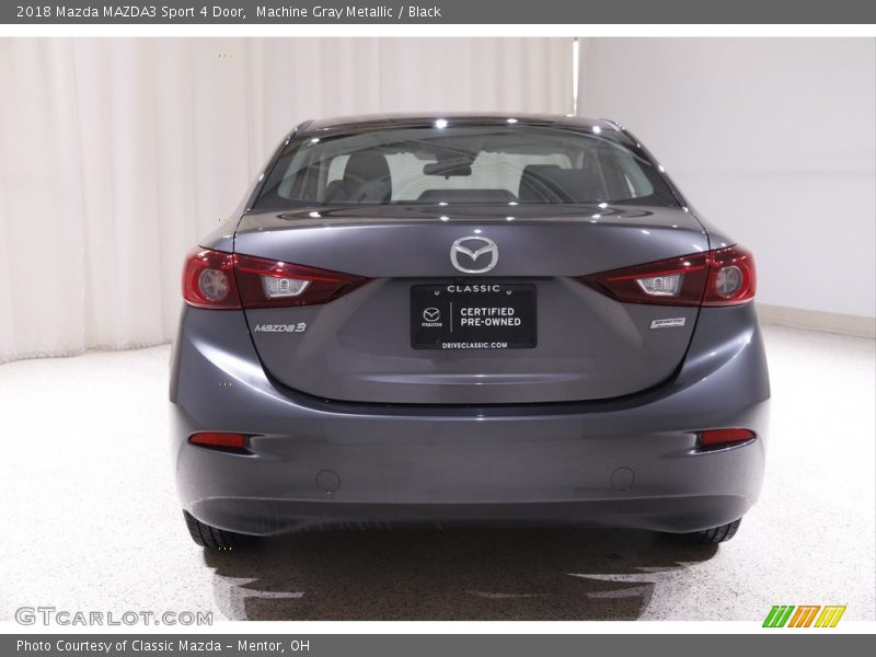 Machine Gray Metallic / Black 2018 Mazda MAZDA3 Sport 4 Door