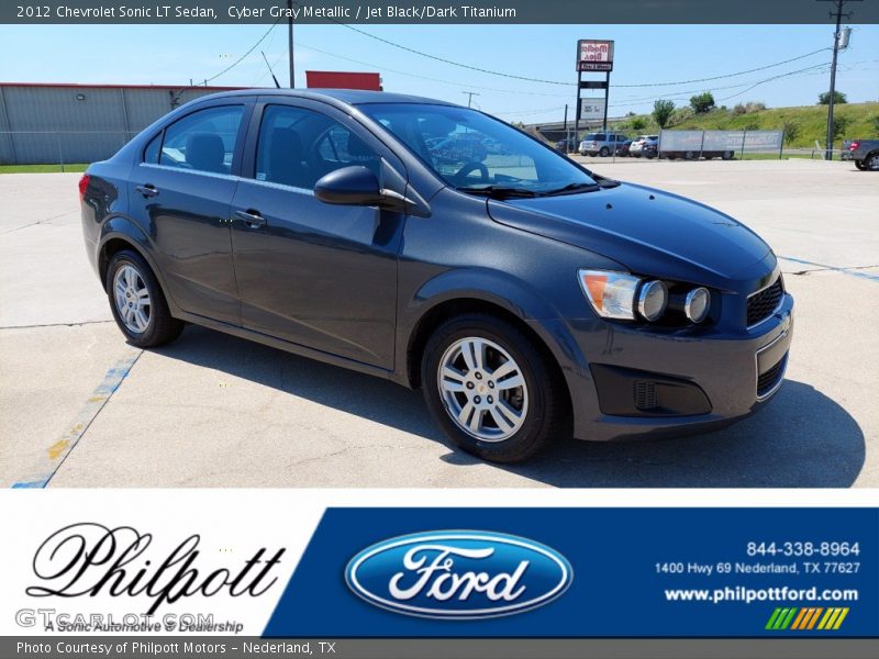 Cyber Gray Metallic / Jet Black/Dark Titanium 2012 Chevrolet Sonic LT Sedan