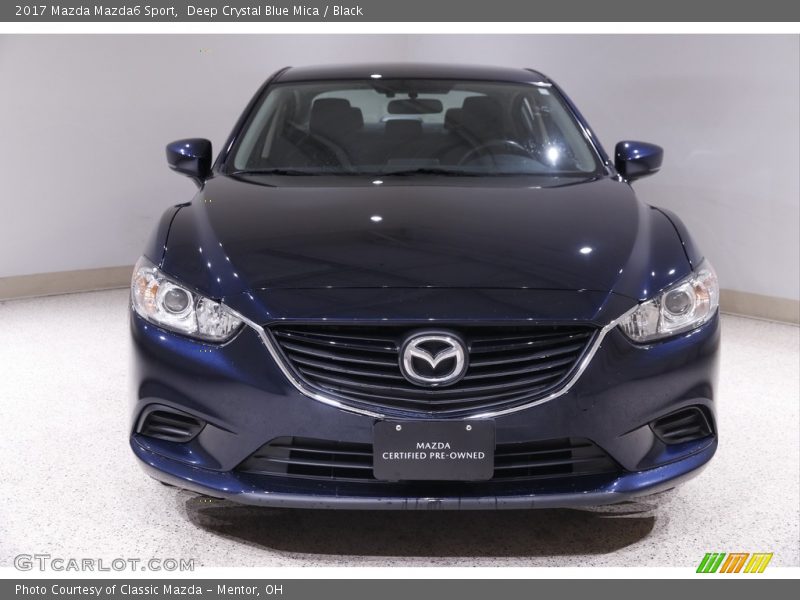 Deep Crystal Blue Mica / Black 2017 Mazda Mazda6 Sport