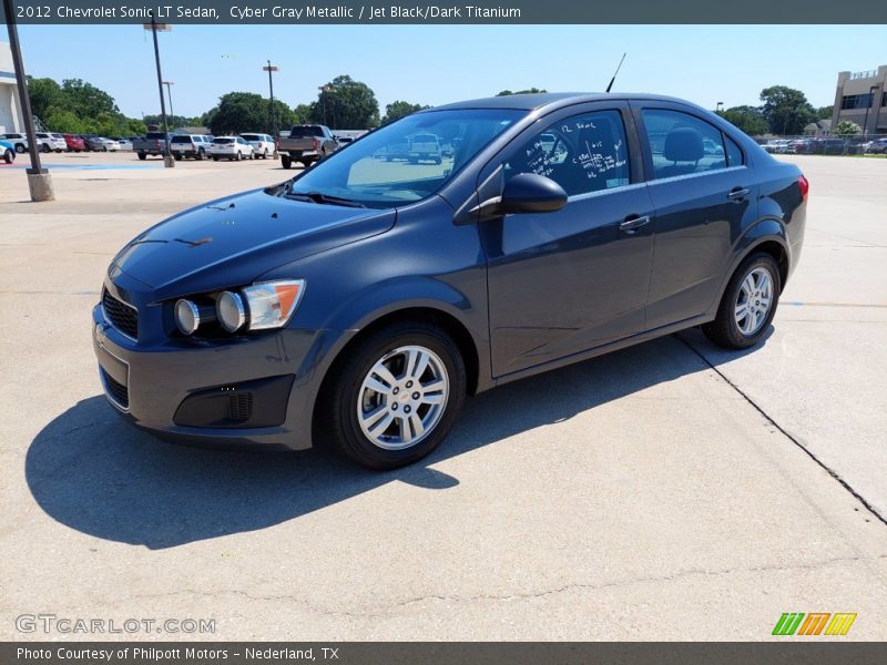 Cyber Gray Metallic / Jet Black/Dark Titanium 2012 Chevrolet Sonic LT Sedan