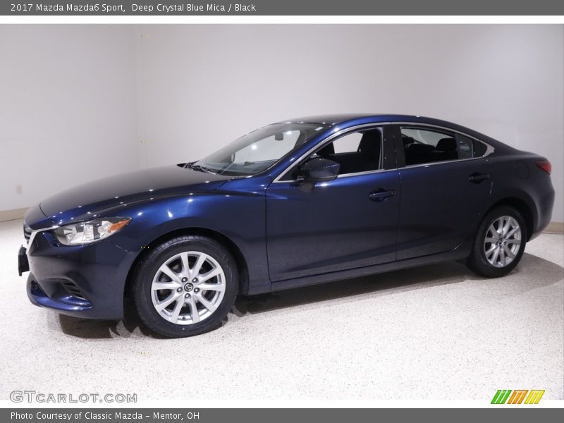 Deep Crystal Blue Mica / Black 2017 Mazda Mazda6 Sport