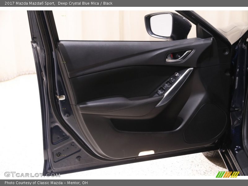 Deep Crystal Blue Mica / Black 2017 Mazda Mazda6 Sport
