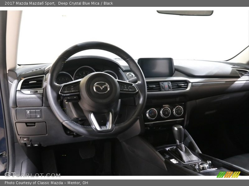 Deep Crystal Blue Mica / Black 2017 Mazda Mazda6 Sport