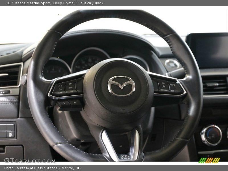 Deep Crystal Blue Mica / Black 2017 Mazda Mazda6 Sport