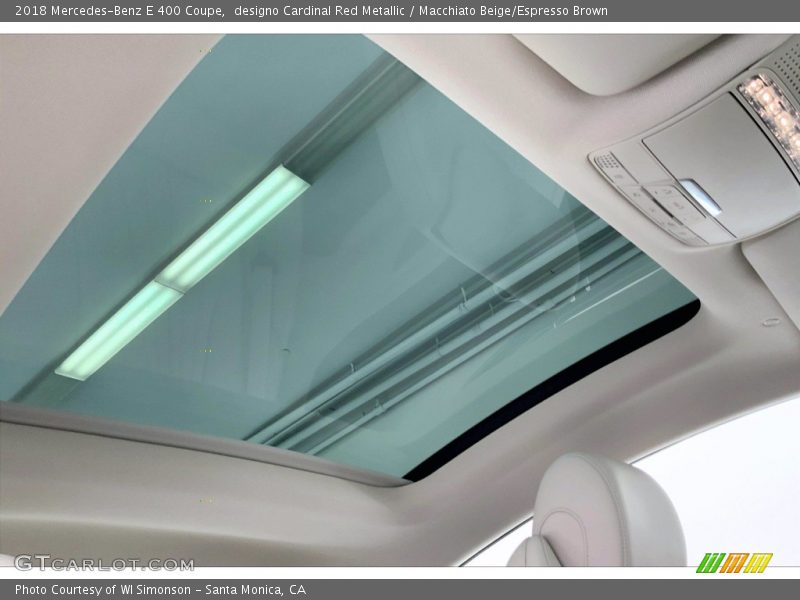 designo Cardinal Red Metallic / Macchiato Beige/Espresso Brown 2018 Mercedes-Benz E 400 Coupe