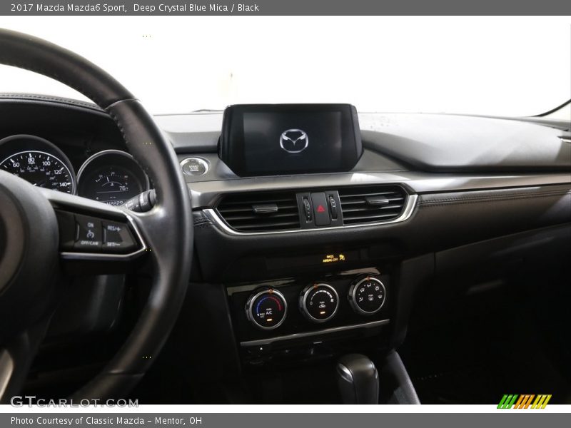 Deep Crystal Blue Mica / Black 2017 Mazda Mazda6 Sport