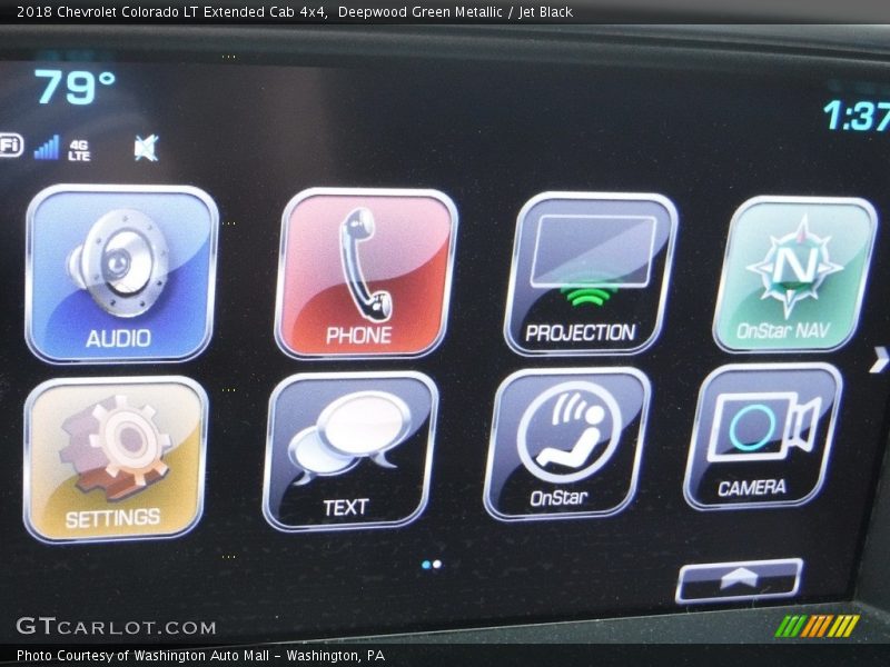 Deepwood Green Metallic / Jet Black 2018 Chevrolet Colorado LT Extended Cab 4x4