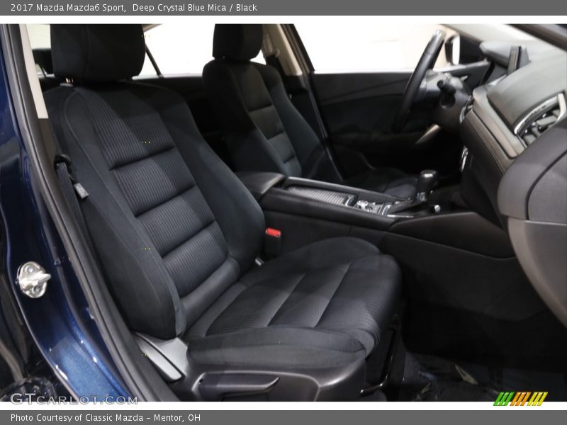 Deep Crystal Blue Mica / Black 2017 Mazda Mazda6 Sport