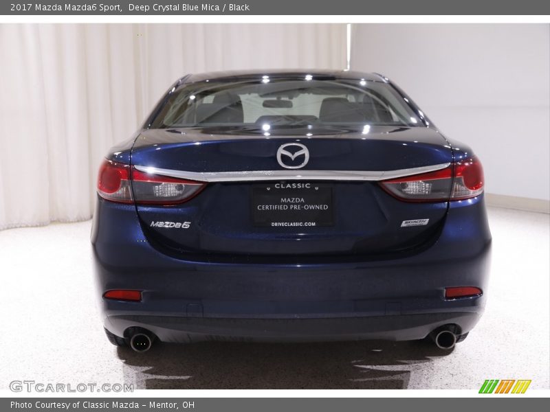 Deep Crystal Blue Mica / Black 2017 Mazda Mazda6 Sport