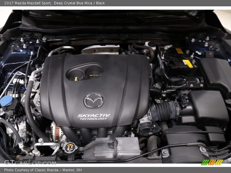 Deep Crystal Blue Mica / Black 2017 Mazda Mazda6 Sport