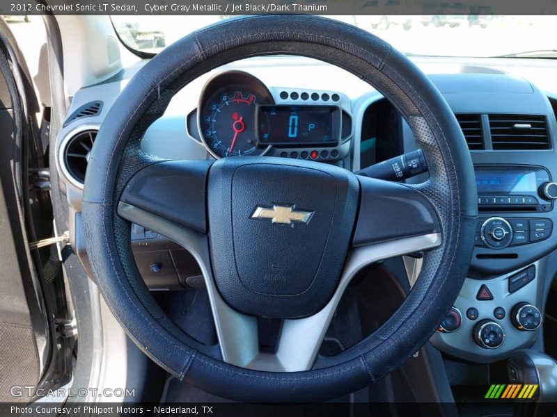 Cyber Gray Metallic / Jet Black/Dark Titanium 2012 Chevrolet Sonic LT Sedan