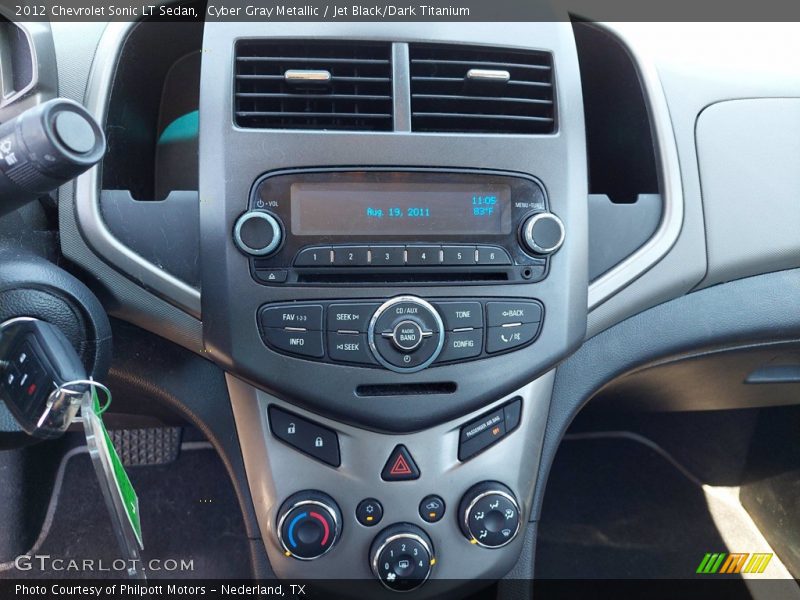 Cyber Gray Metallic / Jet Black/Dark Titanium 2012 Chevrolet Sonic LT Sedan