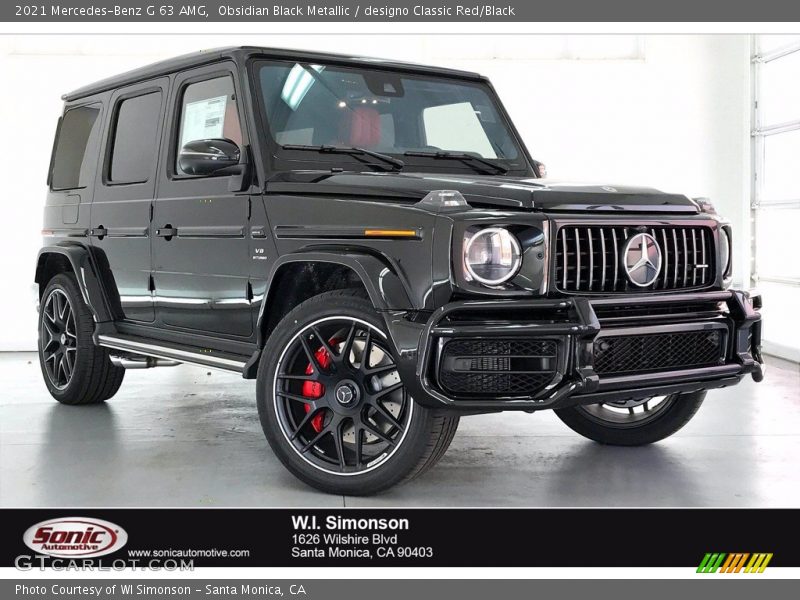 Obsidian Black Metallic / designo Classic Red/Black 2021 Mercedes-Benz G 63 AMG