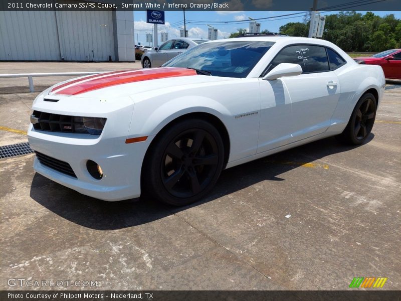 Summit White / Inferno Orange/Black 2011 Chevrolet Camaro SS/RS Coupe