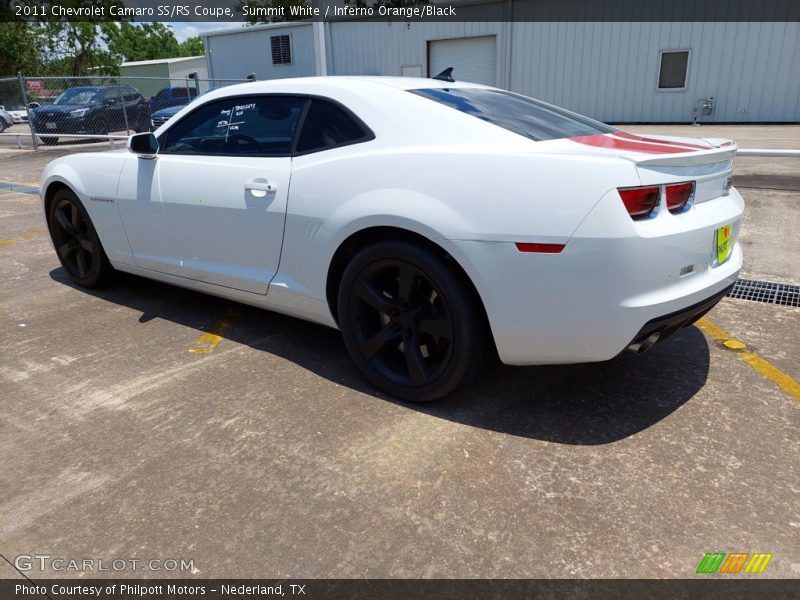 Summit White / Inferno Orange/Black 2011 Chevrolet Camaro SS/RS Coupe