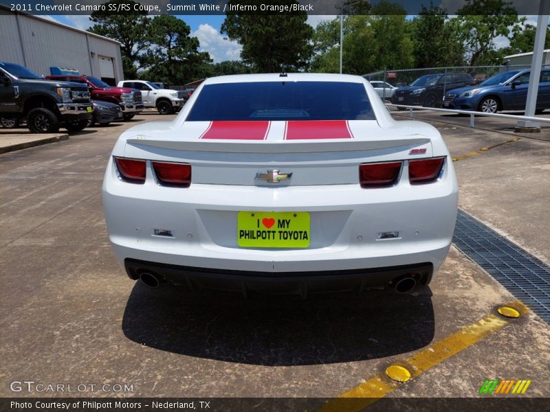 Summit White / Inferno Orange/Black 2011 Chevrolet Camaro SS/RS Coupe