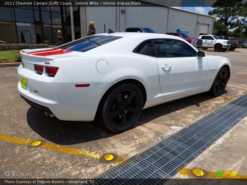 Summit White / Inferno Orange/Black 2011 Chevrolet Camaro SS/RS Coupe