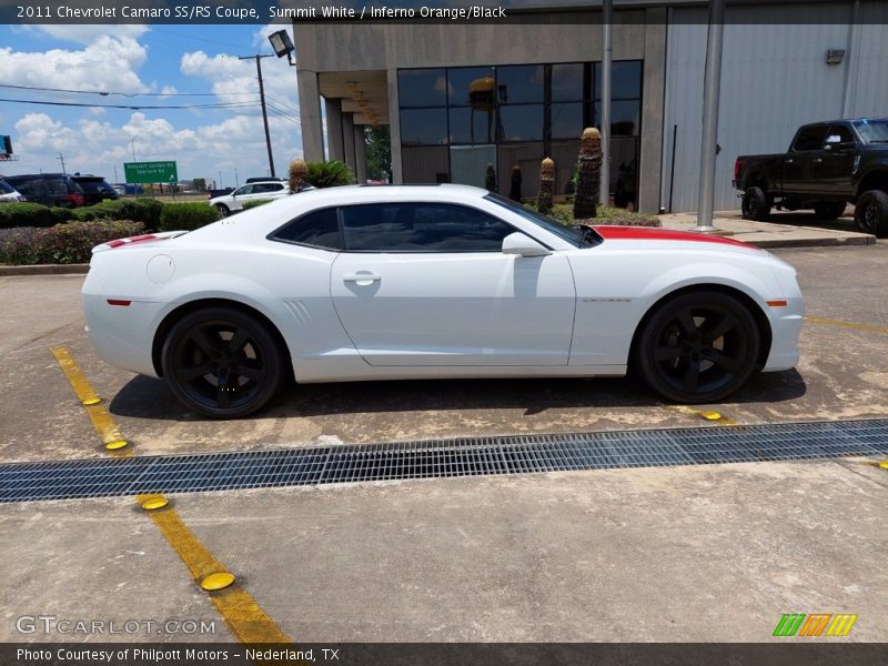 Summit White / Inferno Orange/Black 2011 Chevrolet Camaro SS/RS Coupe