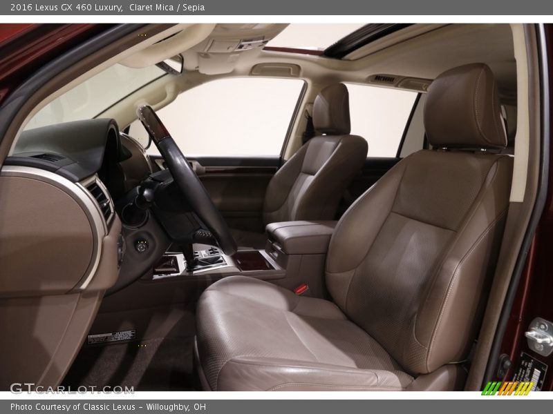 Front Seat of 2016 GX 460 Luxury