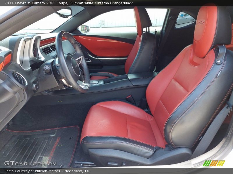 Summit White / Inferno Orange/Black 2011 Chevrolet Camaro SS/RS Coupe