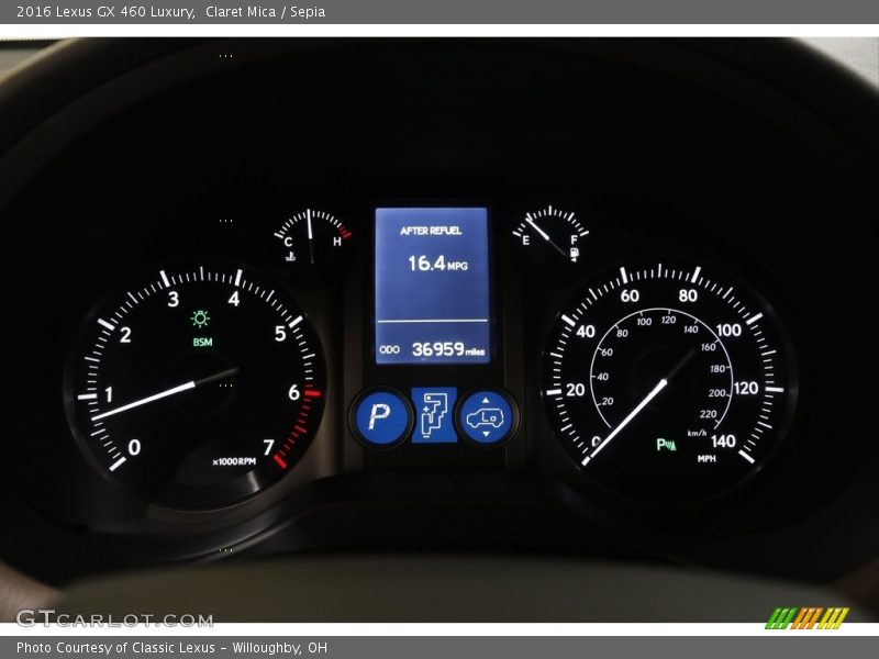  2016 GX 460 Luxury 460 Luxury Gauges