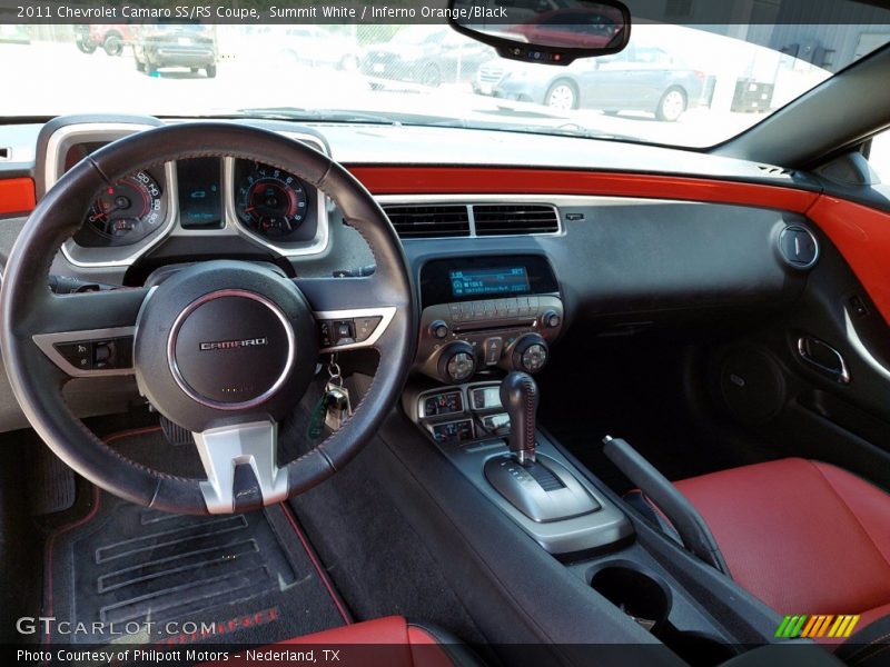 Summit White / Inferno Orange/Black 2011 Chevrolet Camaro SS/RS Coupe