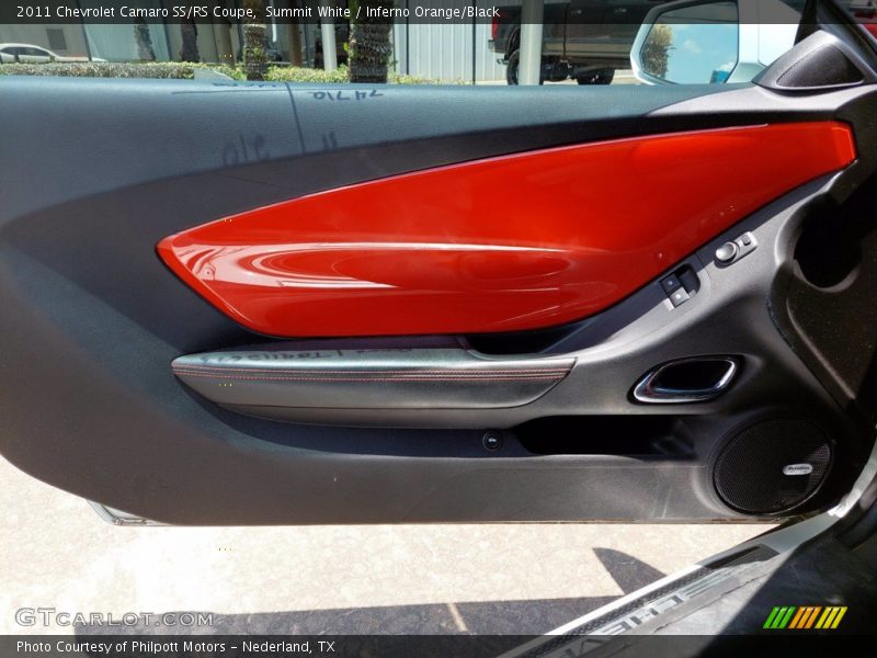 Summit White / Inferno Orange/Black 2011 Chevrolet Camaro SS/RS Coupe