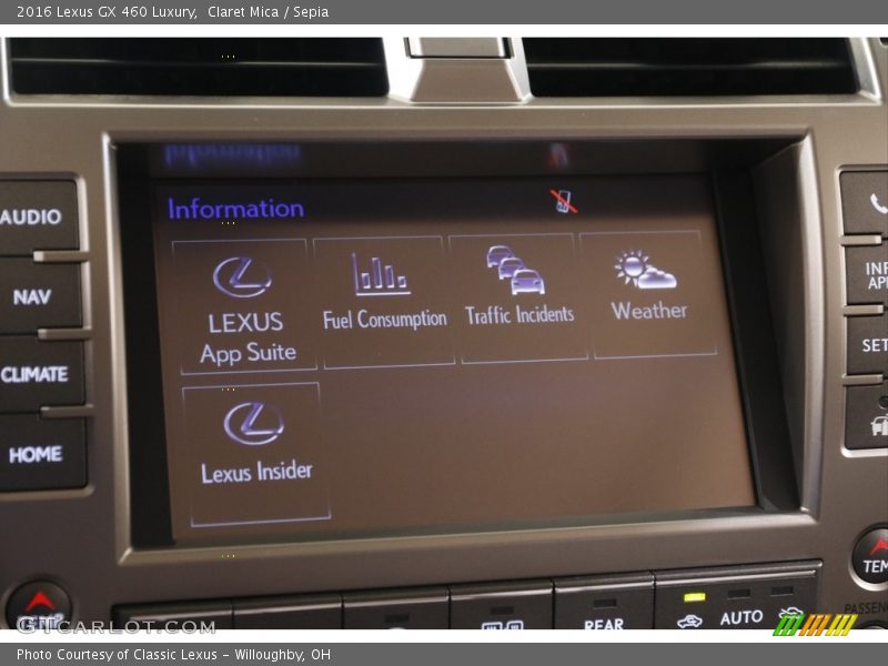 Controls of 2016 GX 460 Luxury