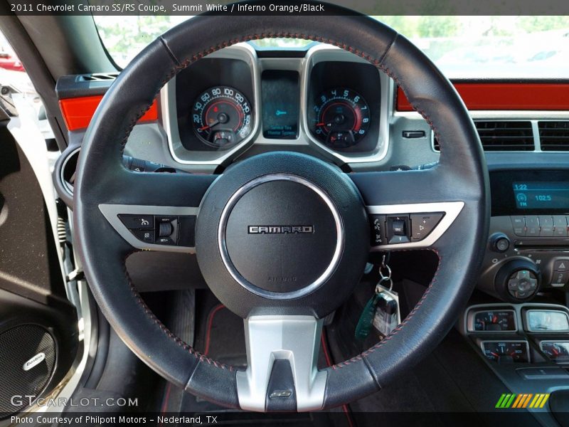 Summit White / Inferno Orange/Black 2011 Chevrolet Camaro SS/RS Coupe