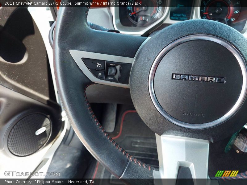 Summit White / Inferno Orange/Black 2011 Chevrolet Camaro SS/RS Coupe