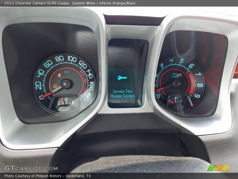 Summit White / Inferno Orange/Black 2011 Chevrolet Camaro SS/RS Coupe