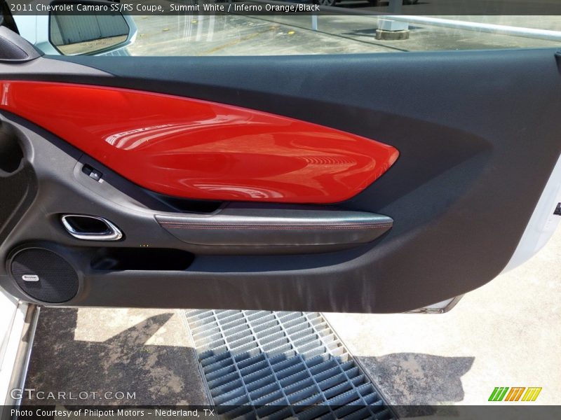 Summit White / Inferno Orange/Black 2011 Chevrolet Camaro SS/RS Coupe