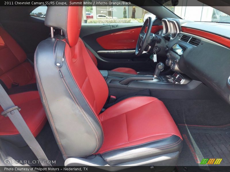 Summit White / Inferno Orange/Black 2011 Chevrolet Camaro SS/RS Coupe