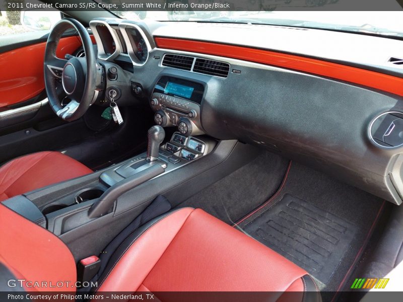 Summit White / Inferno Orange/Black 2011 Chevrolet Camaro SS/RS Coupe