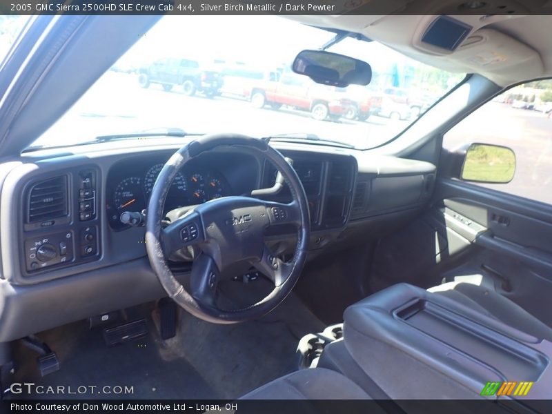 Silver Birch Metallic / Dark Pewter 2005 GMC Sierra 2500HD SLE Crew Cab 4x4