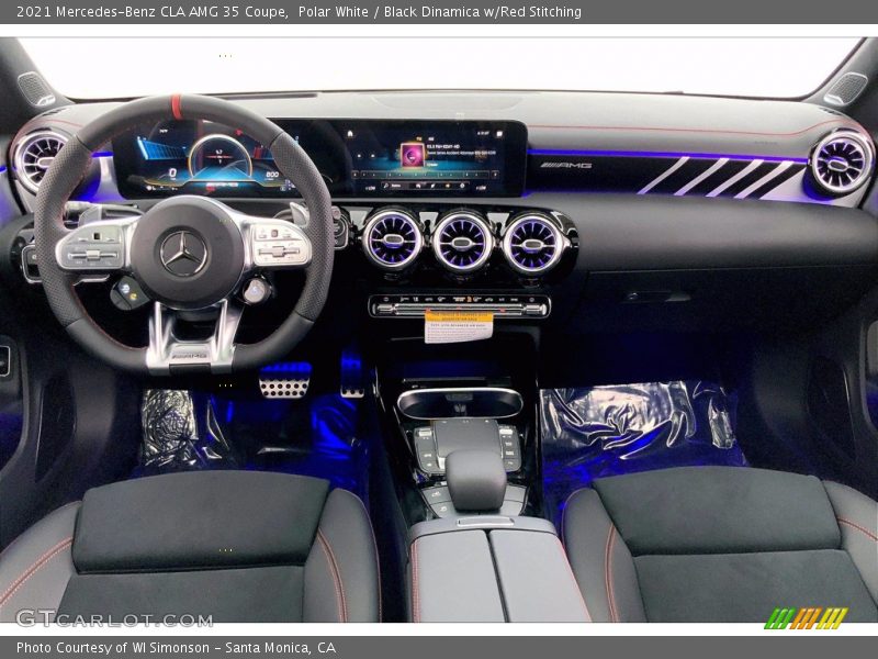 Polar White / Black Dinamica w/Red Stitching 2021 Mercedes-Benz CLA AMG 35 Coupe
