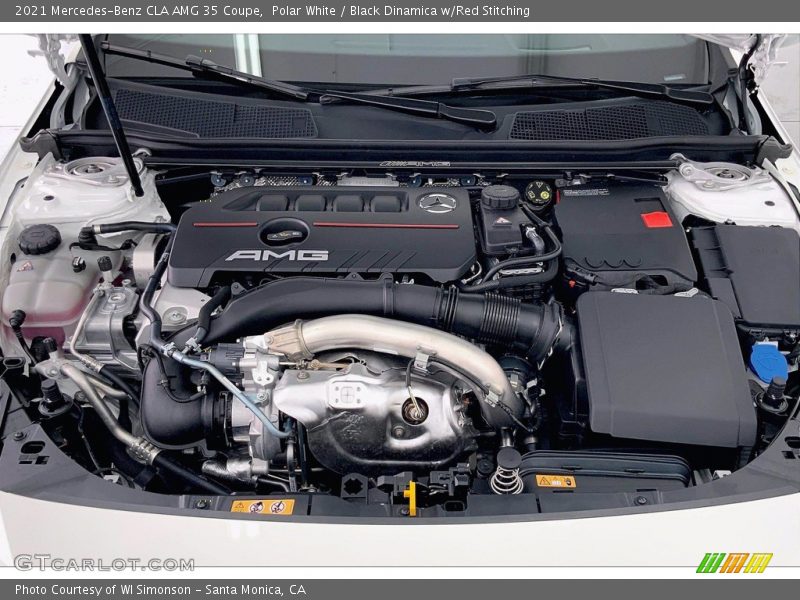 Polar White / Black Dinamica w/Red Stitching 2021 Mercedes-Benz CLA AMG 35 Coupe