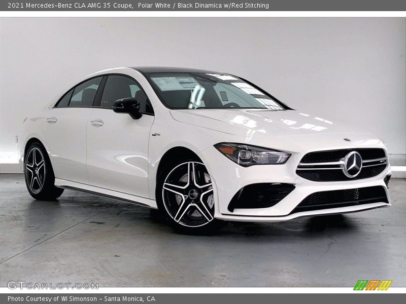 Polar White / Black Dinamica w/Red Stitching 2021 Mercedes-Benz CLA AMG 35 Coupe