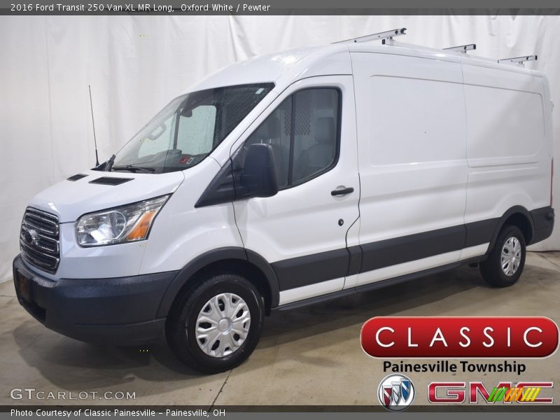 Oxford White / Pewter 2016 Ford Transit 250 Van XL MR Long