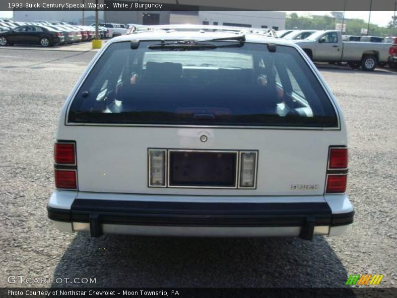 White / Burgundy 1993 Buick Century Special Wagon