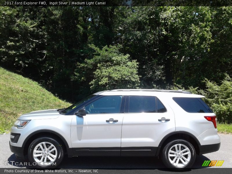 Ingot Silver / Medium Light Camel 2017 Ford Explorer FWD