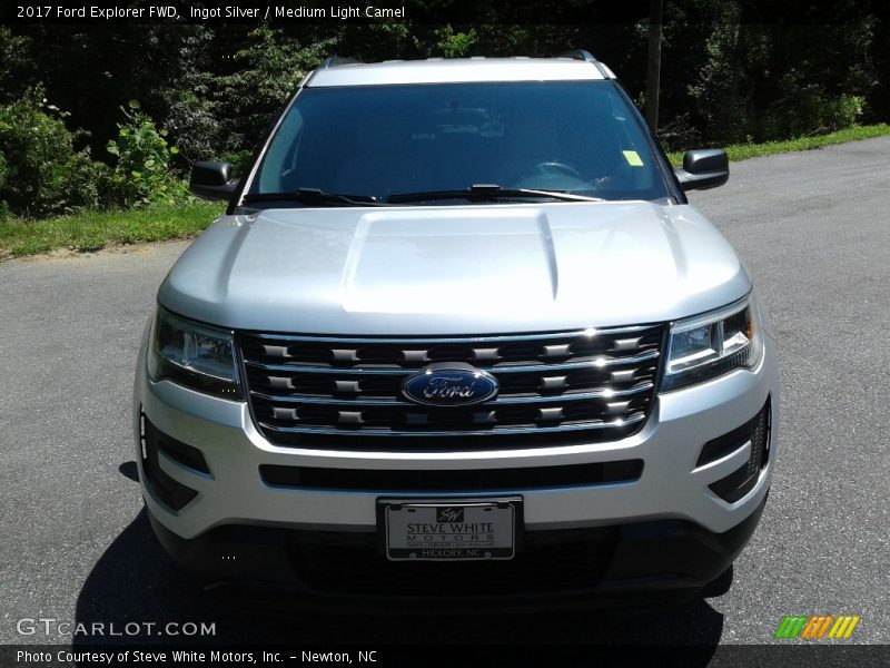 Ingot Silver / Medium Light Camel 2017 Ford Explorer FWD
