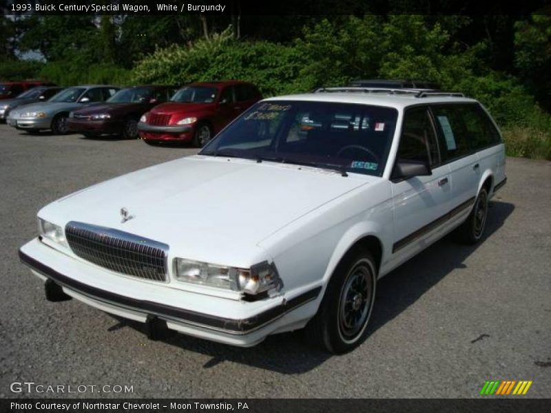 White / Burgundy 1993 Buick Century Special Wagon