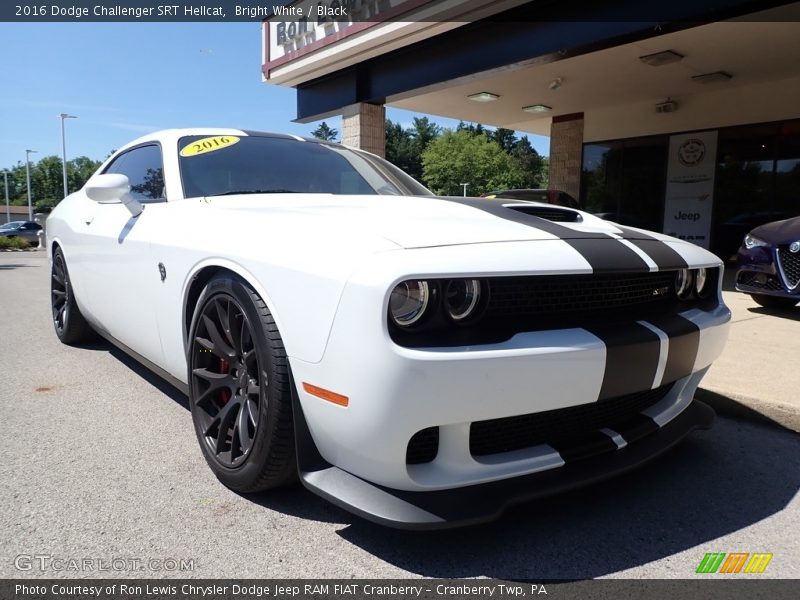 Bright White / Black 2016 Dodge Challenger SRT Hellcat